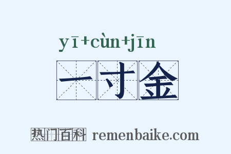 一寸金是什么意思的图片
